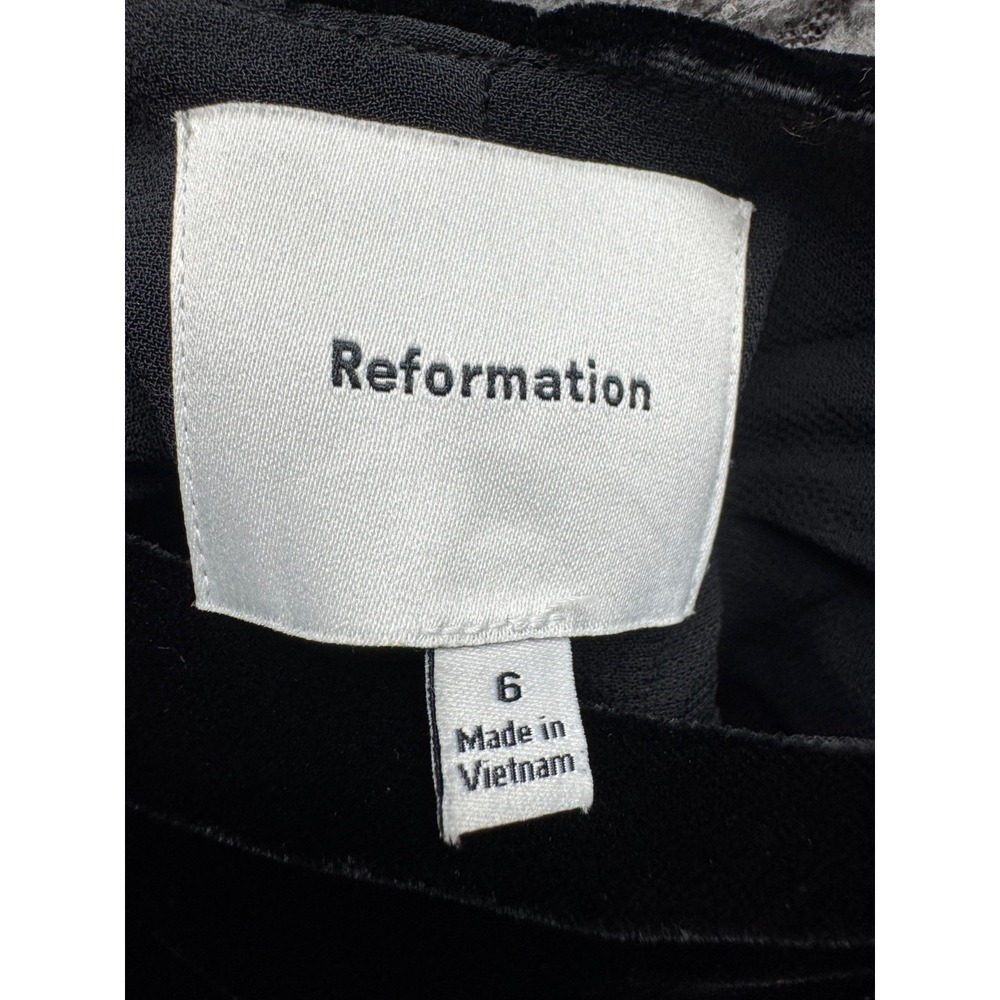 Reformation Black Velvet Mini Dress - Picture 9 of 9